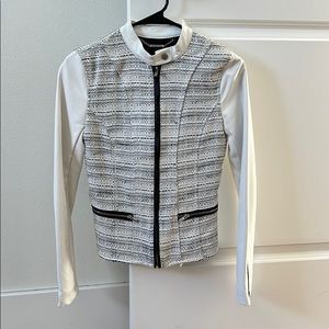 White Leather Moto Jacket